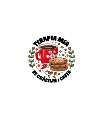 Cană de cafea de Crăciun  model alb pe tricou