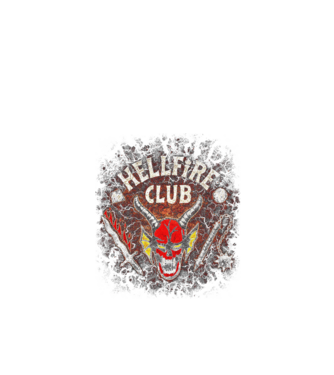 hellfire club stranger things model negru pe tricou