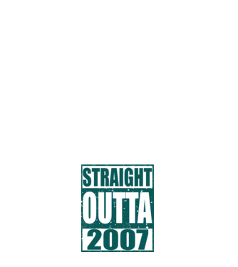 Straight Outta - 2007 model alb pe tricou