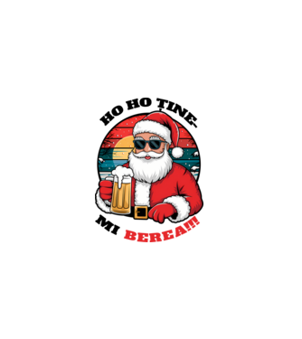 Ho ho ține mi berea! alb model alb pe tricou