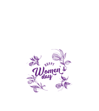 'Happy women''s day' model alb pe tricou