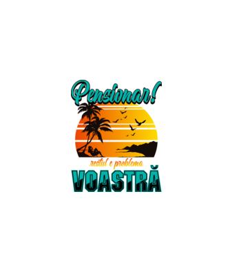 Pensionar! Restul e problema voastră  model negru pe tricou