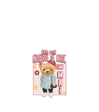 Teddy cele cool girl MAI model alb pe tricou