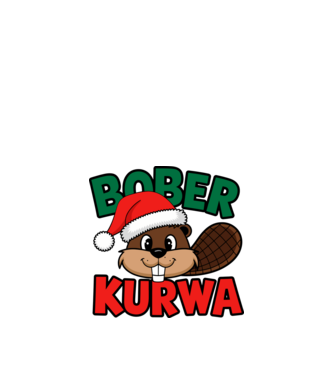 Bober kurwa xmas model alb pe tricou