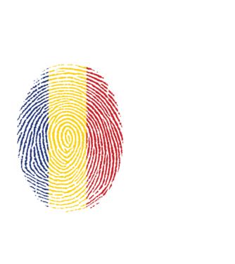 România fingerprint model negru pe tricou
