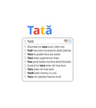 căutare Google Tată model alb pe tricou