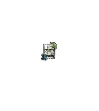 Let the fun be gin model albastru jeanși pe tricou