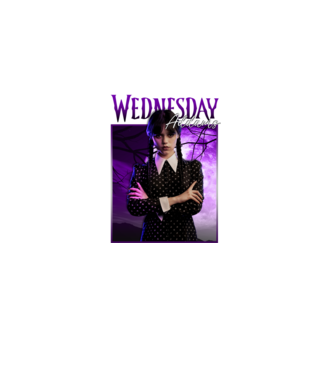 Wednesday Addams model negru pe tricou