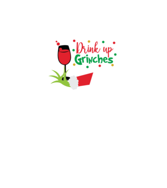 Drink up Grinches model alb pe tricou