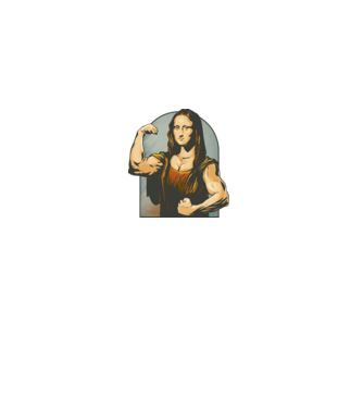 Pumped Mona model negru pe tricou