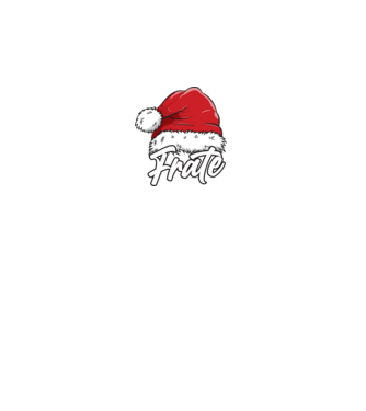 frate Santa Hat model negru pe tricou