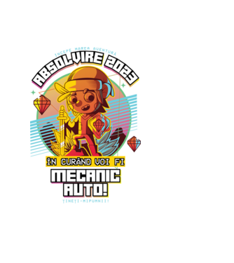 absolvire 2023 mecanic auto model negru pe tricou