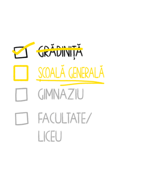 Cheklist educație - grădiniță alb model negru pe tricou