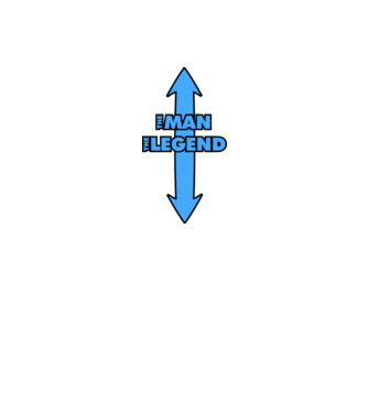 The Man The Legend model negru pe tricou