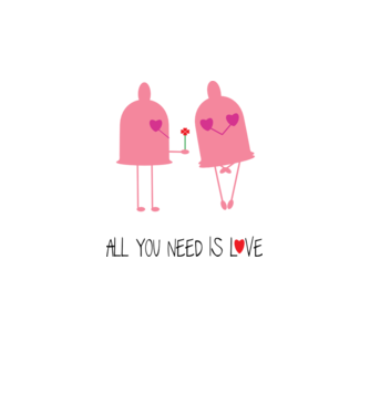 All you need is love model galben neon pe tricou