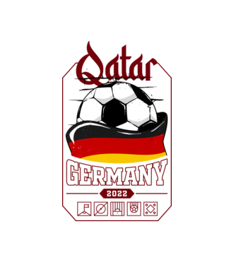 Qatar teams Germany model alb pe tricou