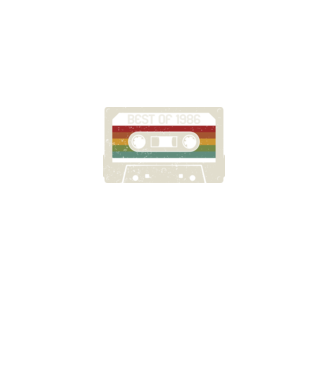retro tape 1986 vintage model negru pe tricou