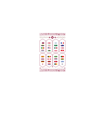 Qatar 2022 teams - groups model negru pe tricou