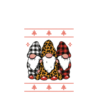 Ugly sweater gnomes model alb pe tricou