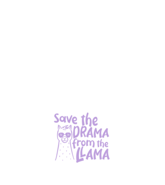 Save the drama from the llama model negru pe tricou