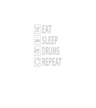 Eat Sleep Drum Repeat model negru pe tricou