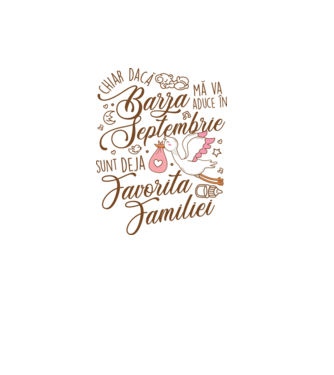 Favorita familiei SEPTEMBRIE model alb pe tricou