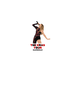 Taylor Swift The Eras Tour Glendale model alb pe tricou