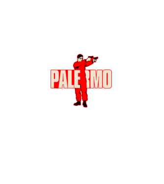 palermo la casa de papel model negru pe tricou