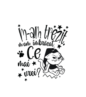 Ce mai vrei? model alb pe tricou