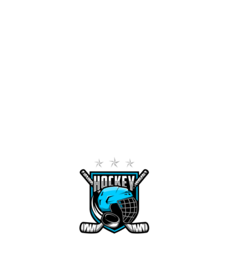 Hockey model alb pe tricou