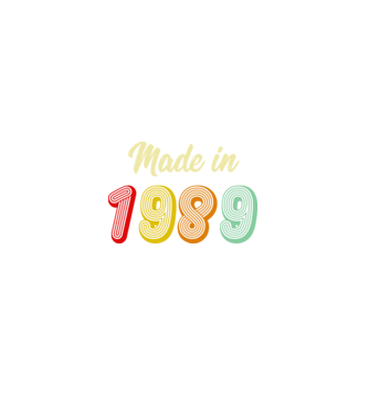 made in 1989 retro model negru pe tricou