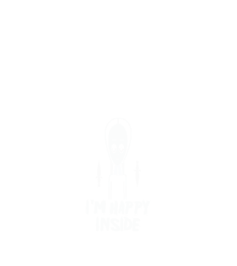 WEDNESDAY Happy inside model negru pe tricou