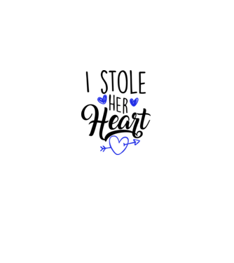 Cuplu I stole her heart model alb pe tricou