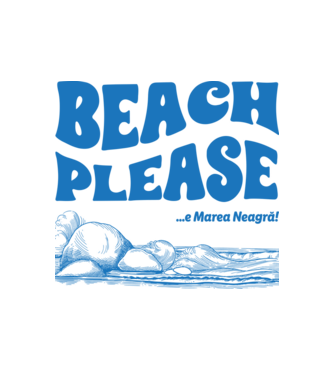 Beach please, e Marea Neagră! model alb pe tricou