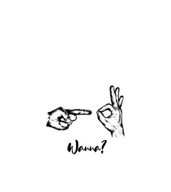 Wanna sex model alb pe tricou