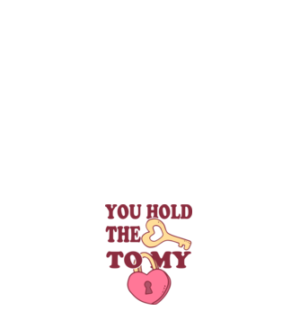 you hold the key to my heart model negru pe tricou