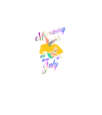 Mermazing girls are born july model negru pe tricou