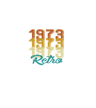Retro 1973 model negru pe tricou