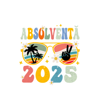 Absolventă 2025 model alb pe tricou