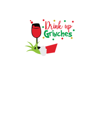 Drink up Grinches model alb pe tricou
