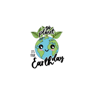 Go planet its your earth day model alb pe tricou