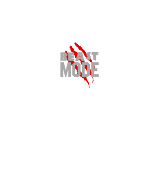 Beast mode model negru pe tricou