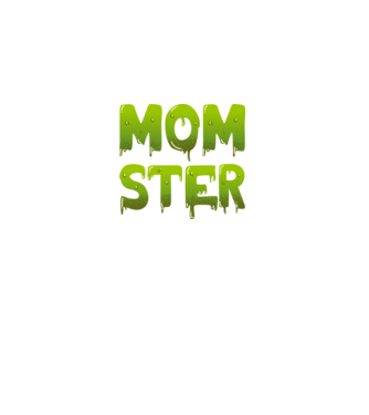 Momster model negru pe tricou