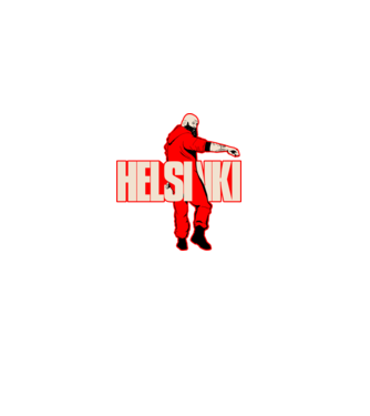 helsinki la casa de papel model negru pe tricou