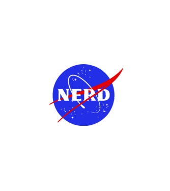 Nerd NASA model gri pe tricou