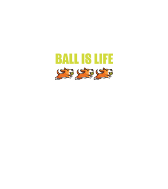 Ball is life model negru pe tricou