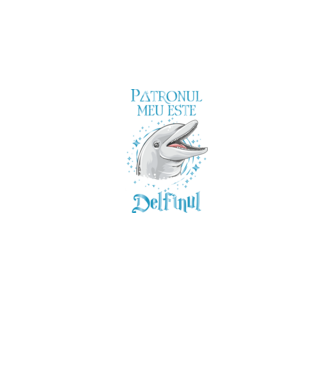 Patronul meu este DELFINUL model negru pe tricou