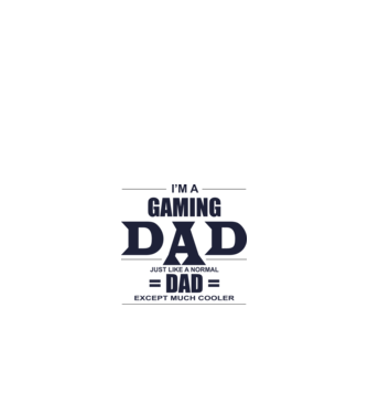Gaming dad model alb pe tricou