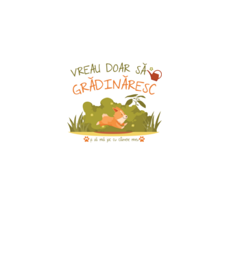 vreau doar să grădinăresc  model alb pe tricou