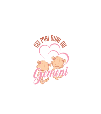 Cei mai buni au gemeni model alb pe tricou